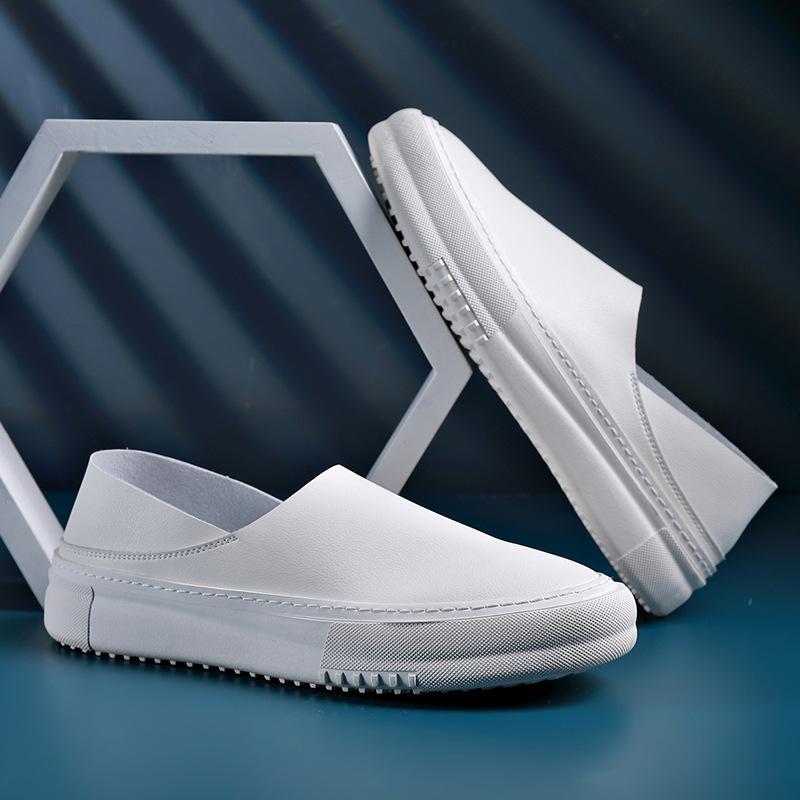 Fashion 2024 Spring Autumn Leather Loafers Male Fashion Casual New Designer Shoes for Men Solid Color Dual-use High Quality Mens Shoes