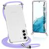 Case - BOOLING - for Samsung S22 Plus - Transparent - Flexible - Anti-scratch with Purple Cord