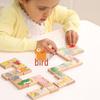 Animal Cognition Wooden Domino Puzzle - Educational Jigsaw for Children