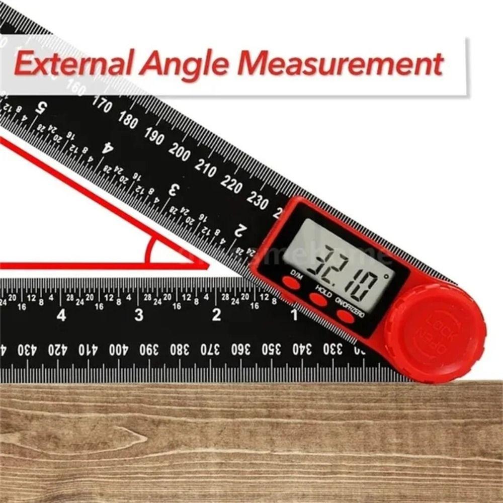 Inch Metric Scale Digital Angle Ruler Inclinometer Angle Finder  Wood Measuring Tool