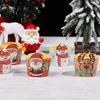 50PCS Christmas Cupcake Linner Oven Air Fryer Muffin Cup Cake Mold Merry Christmas Party Decorations Bakeware