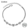 Lindon Bracelet Heart-Shaped Zircon Fine Jewelry Women Wedding Party