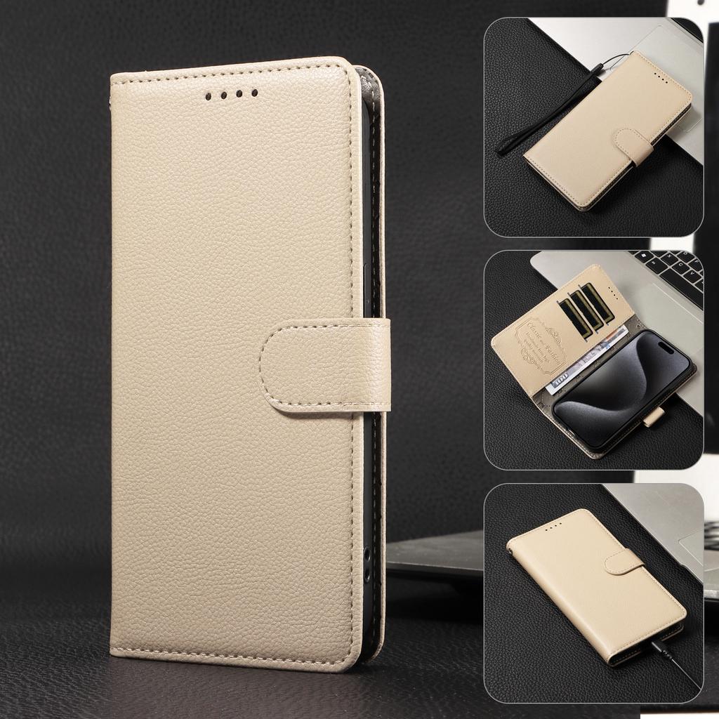 For Motorola Moto G56 5G Case RFID Blocking 3 Card Slots PU Leather Phone Cover with Wrist Strap