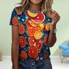 Fashion Women Fruit Platter Print T Shirt Funny Casual O-neck Short Sleeves T-shirt Summer Female Tee Shirt