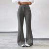 Womens Pajama Pants Casual Wide Leg Elastic Waist Ribbed Knit Loose Bottoms