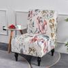 Floral Printed Nordic Armless Accent Chair Cover Single Sofa Stool Slipcover Stretch Chair Seat Covers Elastic Couch Protector