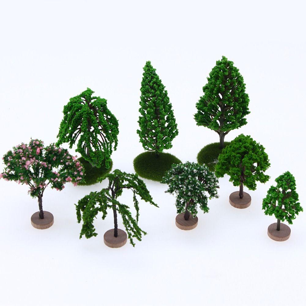 Green Micro Garden Flower Tree Accessories Scene Model Toy Miniature Landscape Trees