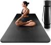 Training 80cm X Extra for and Black Extra-Large Mat, 185cm, Thick, 15mm, Yoga, Pilates, Stretching, Exercise,