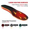 Rechargeable Heated Insoles Washable Waterproof Wireless Warmer 2000mAh High Concentration Low Temperature Battery