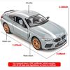 1:24 Scale M8 Model Car, Zinc Alloy Pull Back Toy Car with Sound and Light for Kids Boy Girl