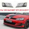 Car Front Fog Light Grille Grill Bumper Grill Cover For VW Golf MK7 GTI 2014-2017 2PCS Glossy Black 5G0853665E