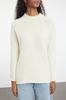 Women's Fashion Stylish Sweater Green Soft Textured Stand-Up Collar Seamless Knitwear Sweater
