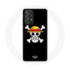 Case for Samsung Galaxy A52 One Piece Manga Skull Black Background