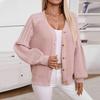 Women's Casual Loose Long Sleeve Cardigans Button Open Front Lightweight Soft Cable Knit Sweater Outwear Winter Fall Solid Cardigan Sweaters for Women