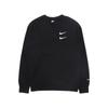 Nike Embroidered Swoosh Fleece-Lined Warm Crew Neck Sweatshirt Men Sweatshirt Black DD5079-010