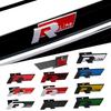 1Pc R Line Metal Car Front Grill Emblem Badge for Jetta Beetle CC Golf Passat Touareg Scirocco Lavida Tiguan Touran Accessories