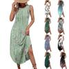 Women's Summer Casual U Neck Printed Sleeveless Dresses