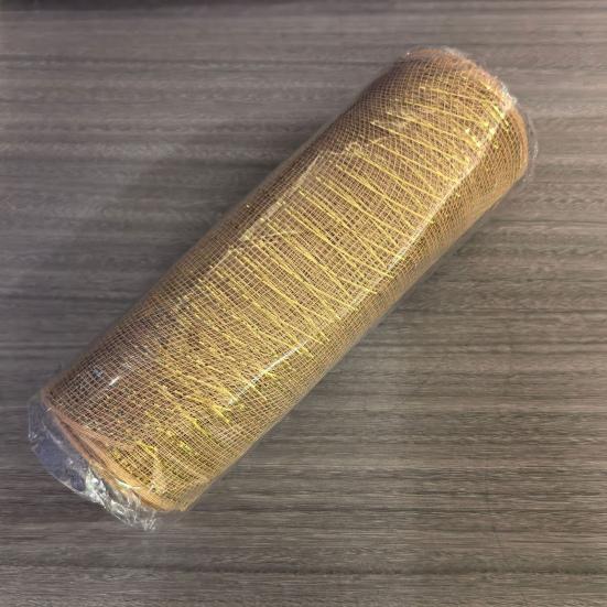 Рождественская полипропиленовая сетка 10 дюймов x 10 ярдов Металлическая сетка Фольга Декоративные рулоны сетки для DIY венков, поделок, украшения для вечеринок