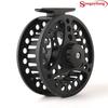 Sougayilang 3 BB 5/6 Ultra Light Large Arbor Aluminum Spool Fly Fishing Reel Black and Silver