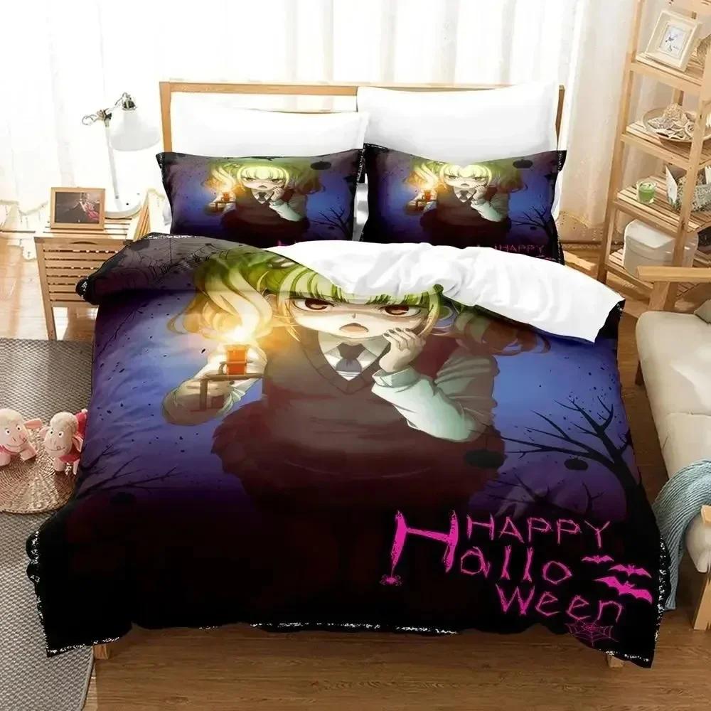 Luxury New 3D Print Anime Mieruko-chan Bedding Set Duvet Cover Bed Set Quilt Cover Pillowcase King Queen Boys Adult Bedding Set