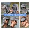 Sun Cap with Removable Face Neck Cover Flap Quick Dry Breathable Fishing Hat Summer Outdoor Sun