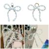 Sweet Bowknot Pendant Keychain Handmade Phone Hanging Pendant Jewelry Ornament Fashionable and Elegant Bag Accessory