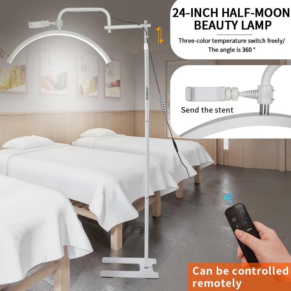 Andoer 36W Half-moon Shaped Fill Light Floor LED Video Light 3200K-5600K Dimmable with Metal Light