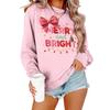 Women's Loose Comfortable Casual Fashionable Character Printing Round Neck Long Sleeved Sweatshirt