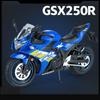 1/12 Scale Suzuki GSX-250R Metal Model Toy Alloy Diecast Motorcycle Simulation Toy with Light Sound Collection for Children Gift
