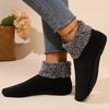 Womens Warm Fuzzy Socks with Non Slip Grip Stretch Velvet Slippers Socks Winter Home Floor Socks