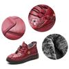 Mom Leather Fur Moccasins Women Sport Sneaker for Elderly Female Soft Warm Comfortable