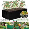 Fabric Raised Garden Bed Square Felt Garden Flower Grow Bag Vegetable Planting Bag Planter Pot with Handles Planting Bag