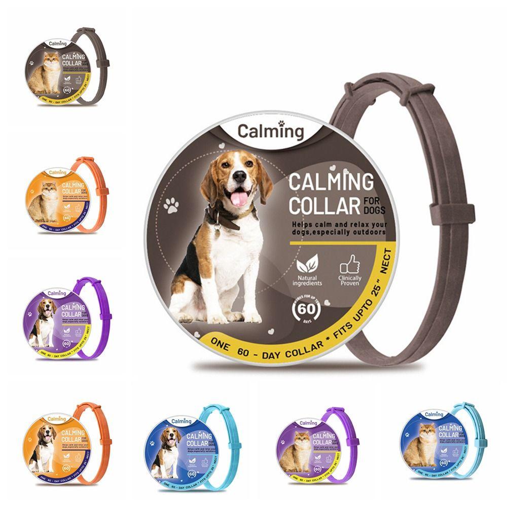 TPR Soothing Pacify Pet Calming Collar Stress Reduction Anxiety Relief Dog Cat Necklace