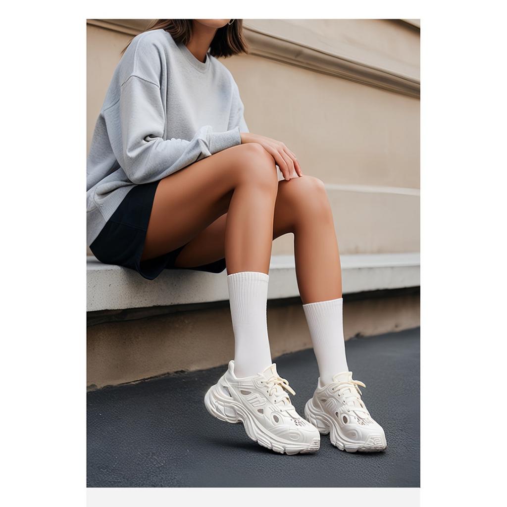 Height Increasing Hole Shoes for Women and Men, Thick Soled Beach and Seaside Anti Slip EVA Anti Odor Toe Cap Cool Mop for Women and Men