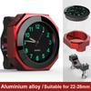 Motorcycle Aluminum Alloy Clock 22-28mm Waterproof Handlebar Mount For Bicycle Motobike Luminous Quartz Watch Time Display
