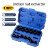 13-Piece Rusty Nut, Bolt, and Screw Extractor Set with Non-Slip 3/8-Inch Socket Tools