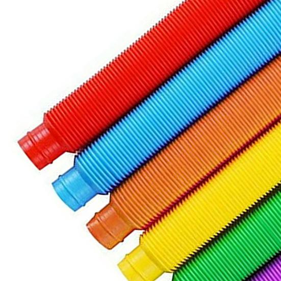 6Pcs Flexible Tube Toys Sensory Tactile Stimulation Inspiring Stress-relieving Pipe Toys for Kids