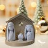 Nativity Set Figurine Lighted Jesus Nativity Scene Collection with Manger And Figures for Christmas