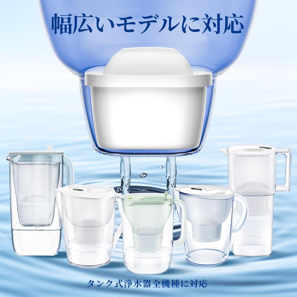 Water Purification Filter Replacement for Cartridge for Water Purification Pot High Removal Filter Style Water Purifier Set of 8 [BRITA MAXTRA] - -