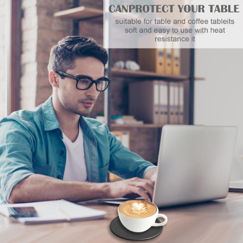 Non Slip Round Shape Mat Glass Bottle Pad Coffee Beer Mug Wine Thicken Mat Silicone Rubber Drink Coasters