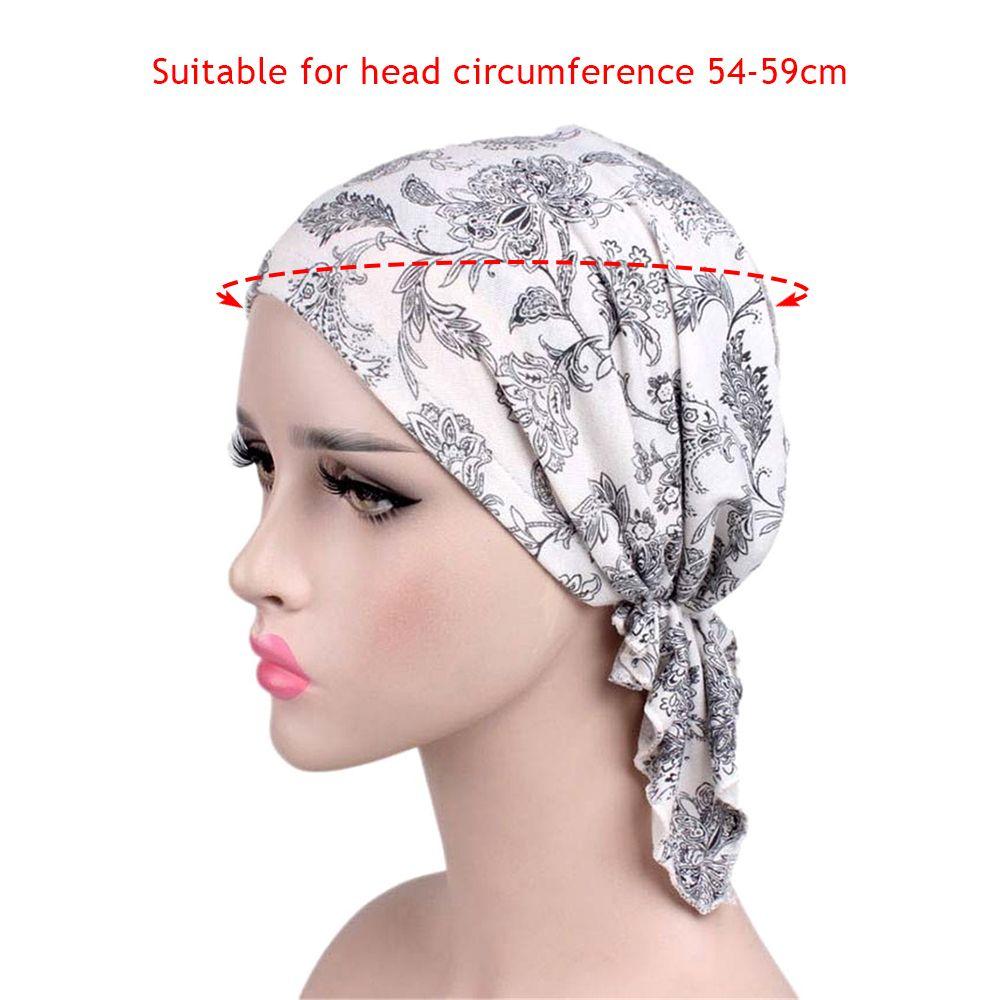 New Fashion Scarf Muslim Printed Headwear Cancer Chemo Hat Turban Hat Head Wrap Cap