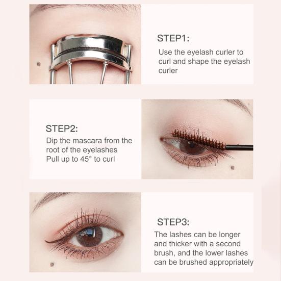 1.5g Eyelash Fiber-filled Mascara Natural Effect Curly Makeup Accessory Lasting All Day Lengthening Mascara for Girl