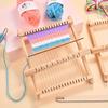 1 Set Wooden Weaving Loom Kit - DIY Hand-Knitted Tapestry Board with Small Crafts Set for Fashion Designers and Crafty Beginners -Easy-to-Use Portable