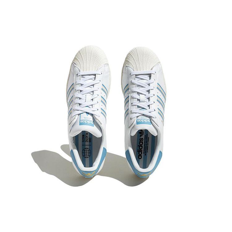 Adidas Superstar White Light Blue Unisex Sneakers Cloud-White Off-White GX9876
