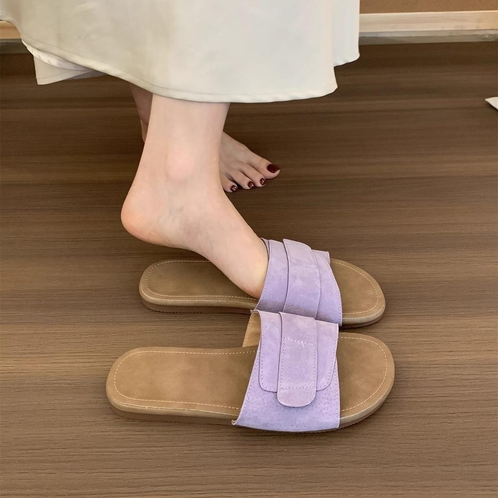Flat-bottomed Slippers Women's Outer Wear Summer New Casual Sandals Vacation Seaside Beach Shoes