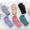 Women Multi-function Riding Screen Cute Winter Gloves Soft Warm Mitten