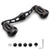 HEIGHTEN Fan Series 88/90/115mm Reel Handle with 22mm Knob for Shimano, Daiwa, and Abu Baitcasting Reels (Black, 90mm) (865)