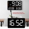 Large Screen Alarm Clock Temperature Humidity Week Date Digital Countdown Wall Clock Brightness Adjustable Remote Control Clocks