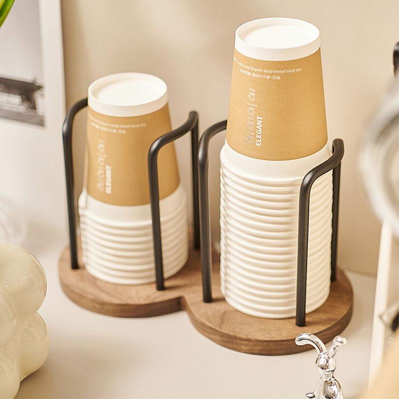 BAKALA 1pc Paper Cup Holder, Disposable Cup Dispenser, Household Cup Organizer, Cup Storage Rack For Bathroom Kitchen Countertop