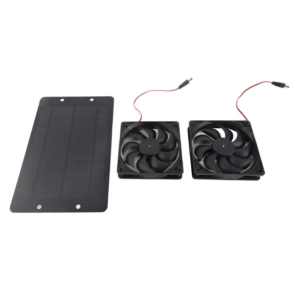 20W Solar Powered Dual Fan 12V Efficient Energy Saving Solar Panel Fan Kit with Switch for RV